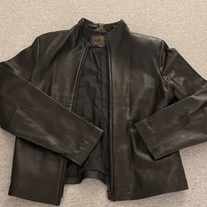 Brandon Thomas Classic Black Leather Jacket